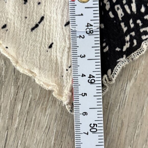 En Créme V Neck Splatter Print Shark Bite Dress Size Small Boho Funky Y2K Size S - Picture 8 of 14